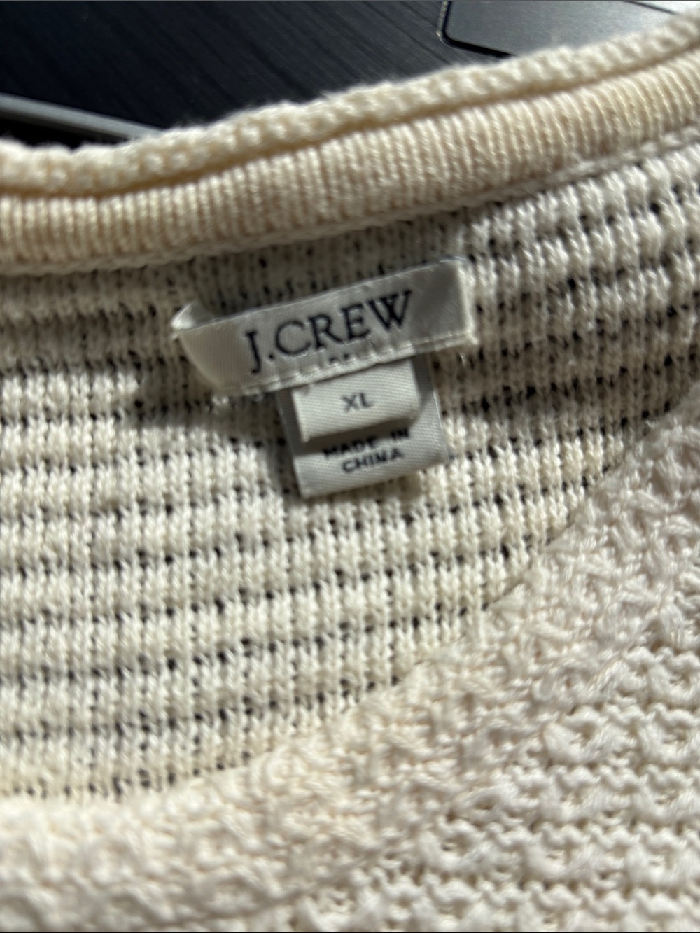 J. Crew Cream Fringe Short-Sleeve Knit Sweater Sz XL Boho Retro Western Knit - Picture 10 of 12